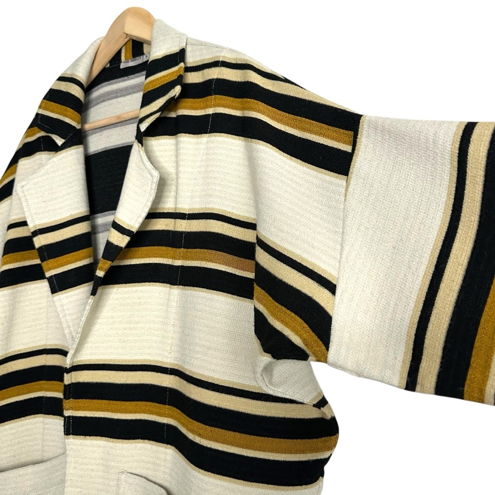 Anthropologie THE ODELLS Striped Cocoon Jacket Coatigan Oversized Size Small - Picture 6 of 15